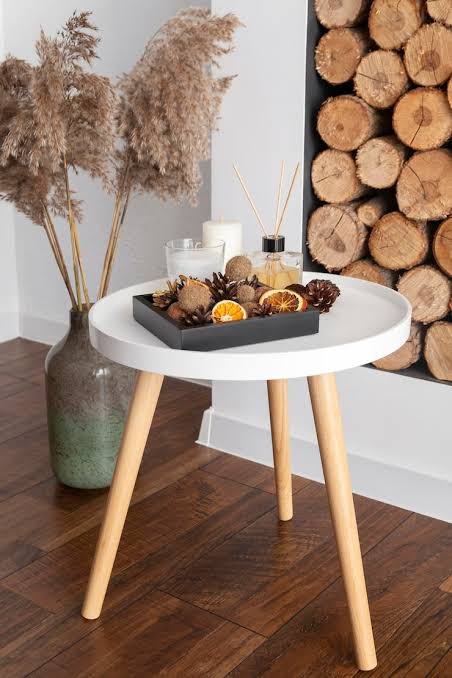 Coffe Table Kayu Bulat Solid