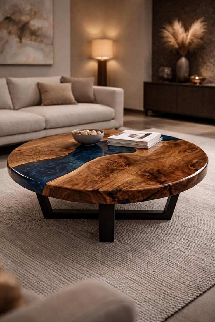 Furniture Meja Kopi Berbahan Fosil Kayu