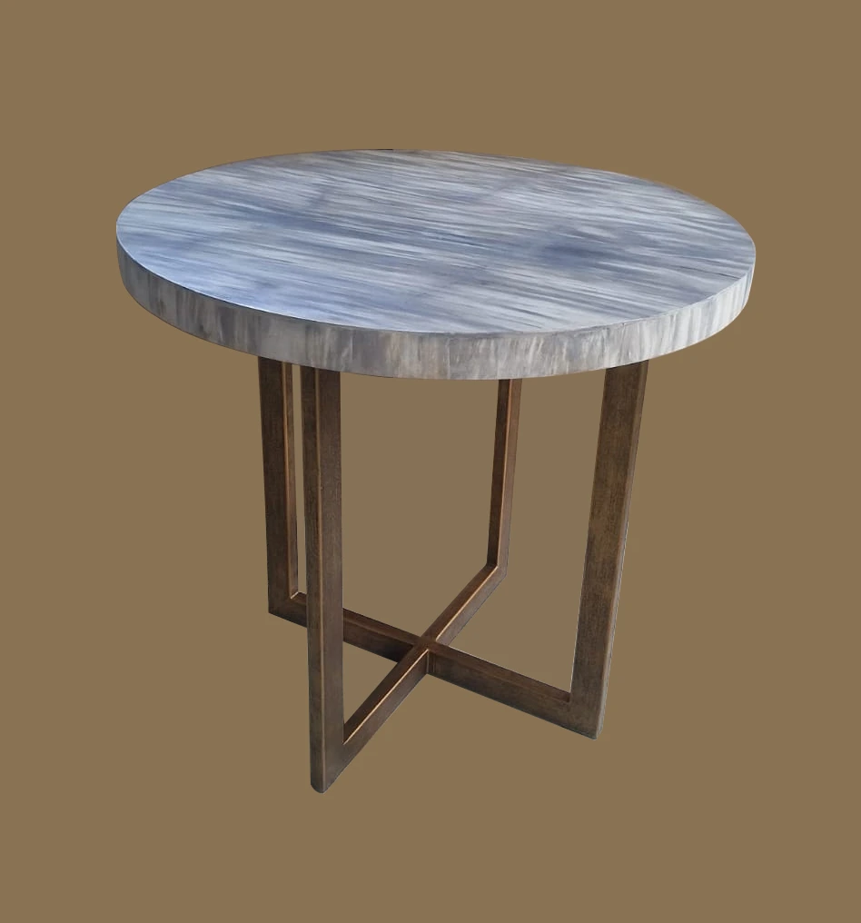 meja fosil kayu