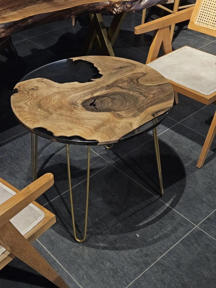 Meja Petrified Wood,Meja Kopi Kayu